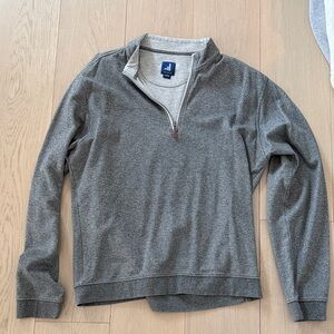 johnnie-O Charcoal Zip-Up Sweater